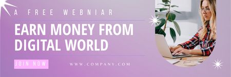 Earn Money From Digital World Email header – шаблон для дизайна