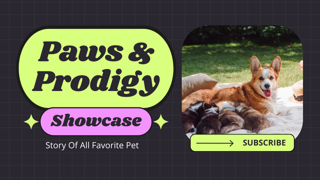 Modèle de visuel Stories about Favorite Fluffy Pets - Youtube Thumbnail