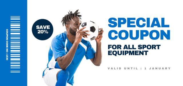 Platilla de diseño Special Offer for All Sport Equipment Coupon Din Large