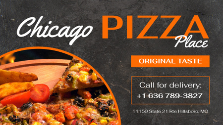 Hot Pizza With Olives And Delivery Offer Full HD video Design Template