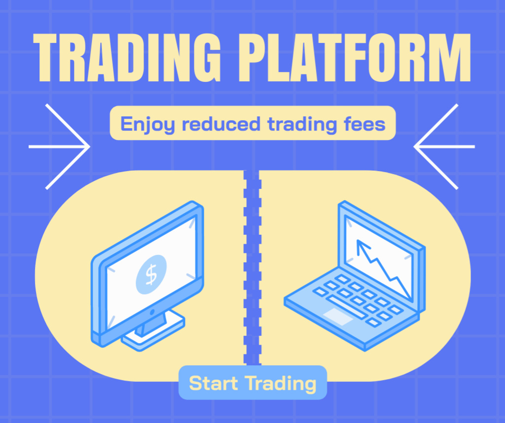 Redused Trading Feec on Stock Platform Facebook Design Template