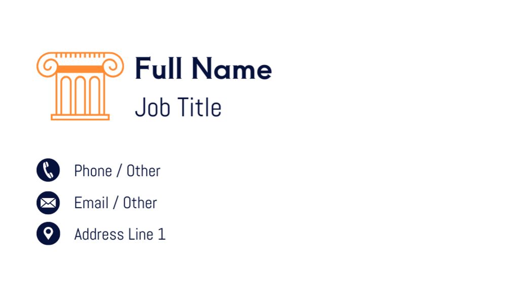 Modèle de visuel Tailor-Made Corporate Employee Data Profile With Emblem - Business Card US