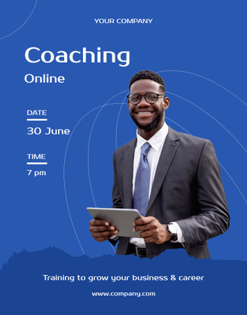 Gyakorlati közlemény az állásképzésről és a coachingról Poster 22x28in tervezősablon