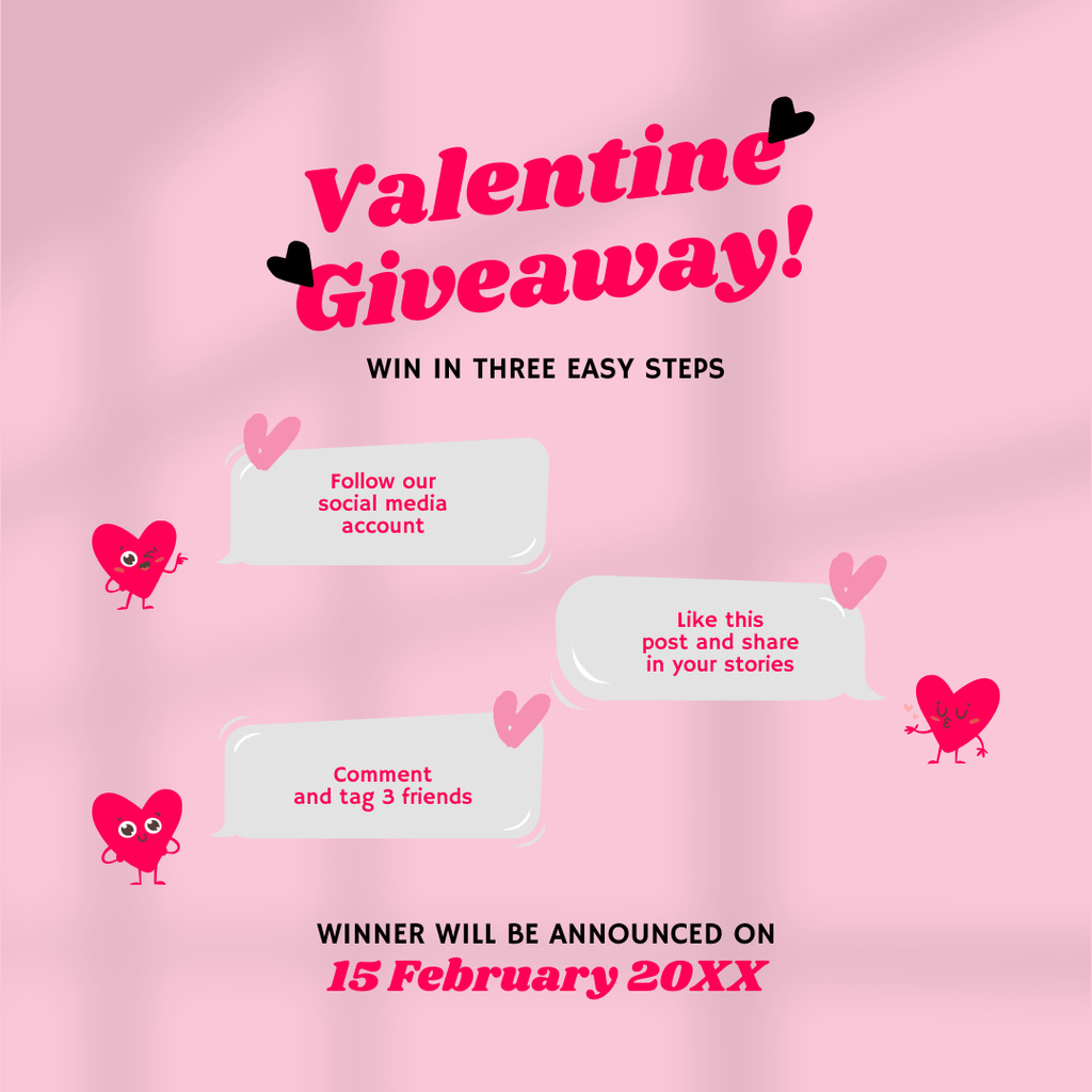 Valentine's Day Promotion Instagram Πρότυπο σχεδίασης