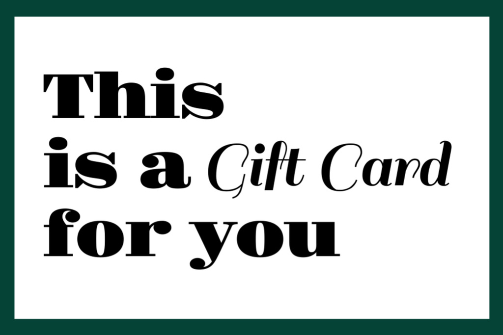Gift Voucher Offer in Green Frame Gift Certificate Tasarım Şablonu