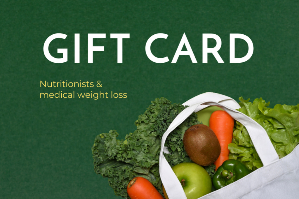 Skilled Dietitian Services Offer As Present Gift Certificate Design Template
