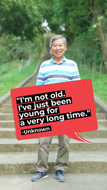 Inspirational Quote About Age And Time TikTok Video Šablona návrhu