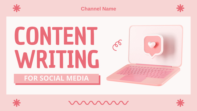 Expert Level Content Writing For Social Media Youtube Thumbnail Šablona návrhu