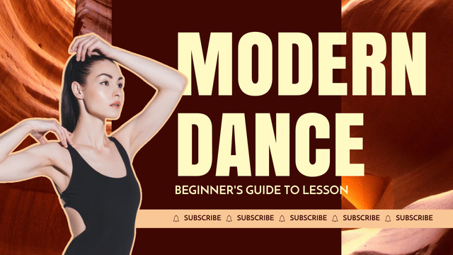 Designvorlage Beginner's Guide to Modern Dance für Youtube Thumbnail