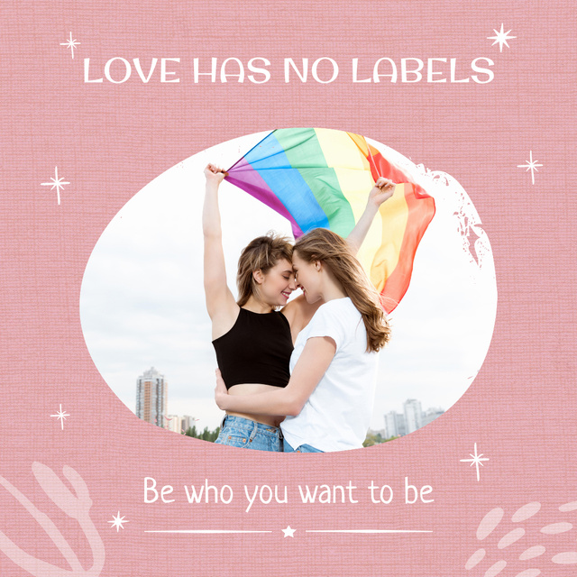 Inspirational Phrase about LGBT Instagram Design Template