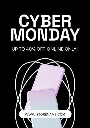 Online Gadgets Sale on Cyber Monday Flyer A7 Design Template