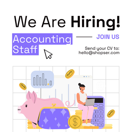 Plantilla de diseño de Accounting Vacancy Ad Instagram 