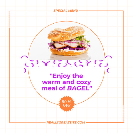 Satisfying Burger At Discounted Rates Offer Instagram Design Template