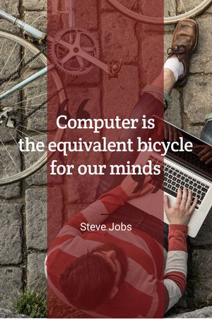 Dizüstü bilgisayar kullanan genç adam ile motivasyonel teklif Tumblr Tasarım Şablonu