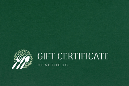 Evidence-based Nutritionist And Dietitian Services Offer In Green Gift Certificate Design Template