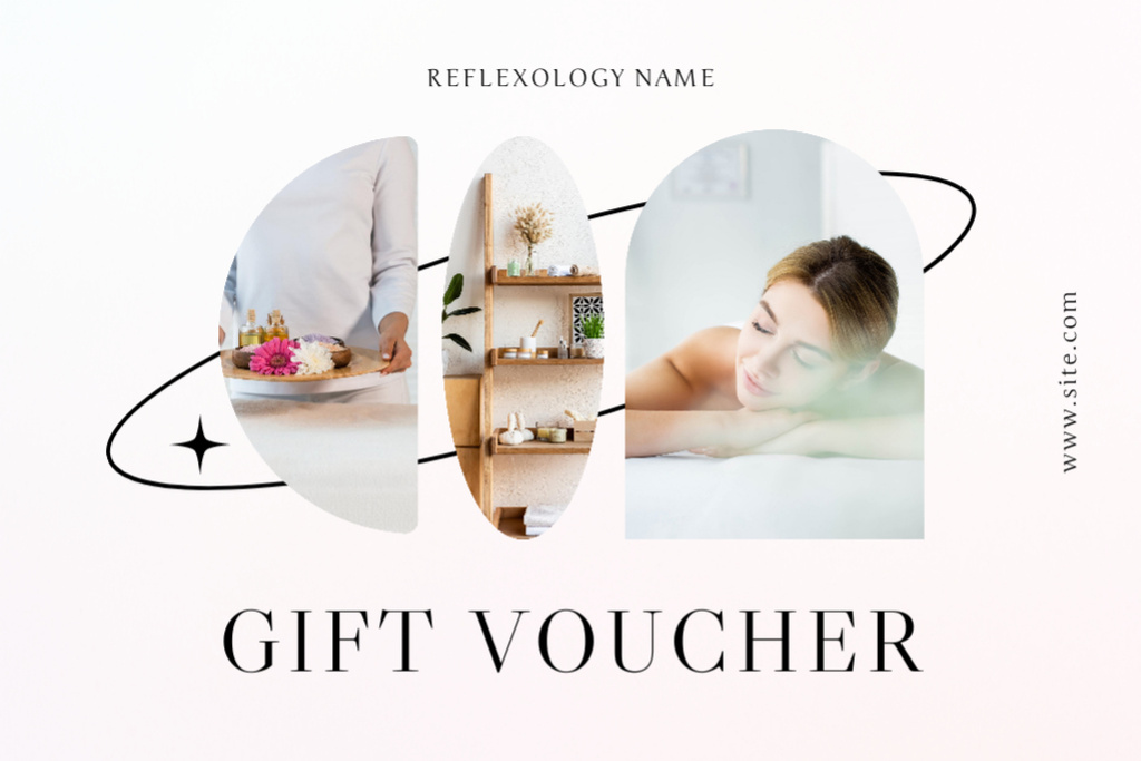 Massage Center Gift Card for New Members Gift Certificate Design Template