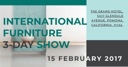 Platilla de diseño International furniture show Facebook AD