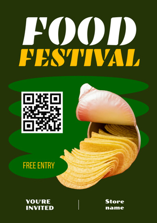 Food Festival Announcement A4 tervezősablon