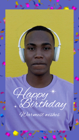 Warmest Wishes And Congrats On Birthday TikTok Video Design Template