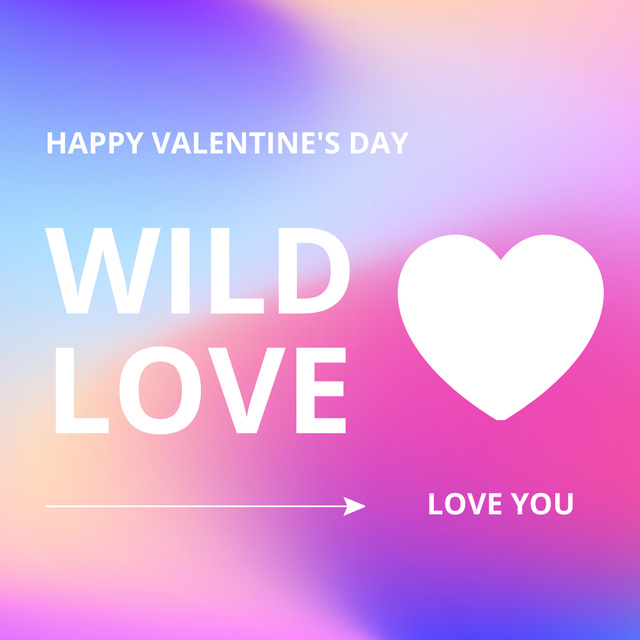 Wild Love on Valentine's Day Instagram Design Template