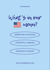 USA Independence Day Patriotic Food Fair Ad