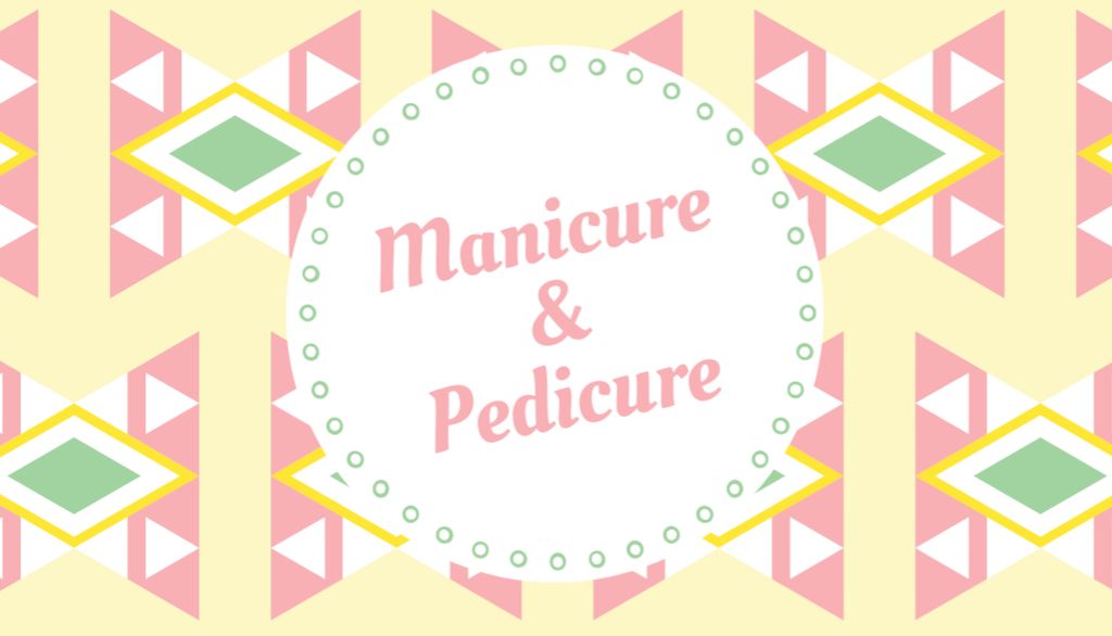 Manicure and Pedicure Offer Business Card US Πρότυπο σχεδίασης