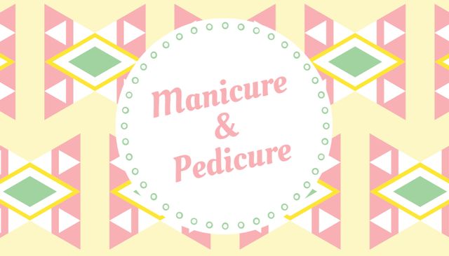 Manicure and Pedicure Offer Business Card US – шаблон для дизайну