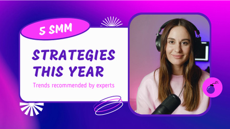 Ontwerpsjabloon van YouTube intro van This Year's SMM Strategy Proposal