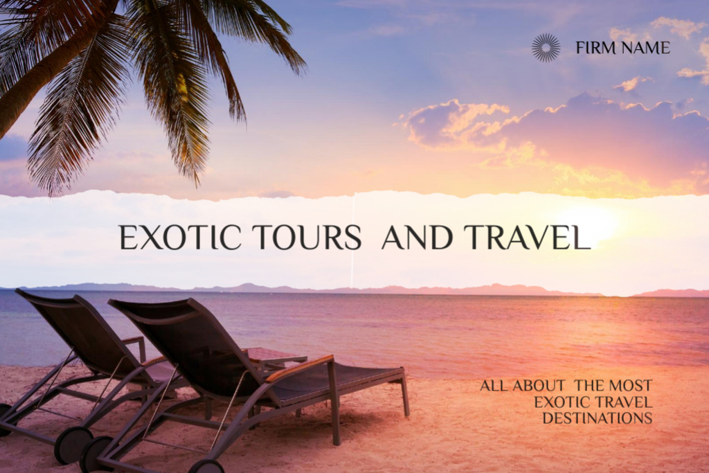 Travel Tour Ad Postcard 4x6in Modelo de Design