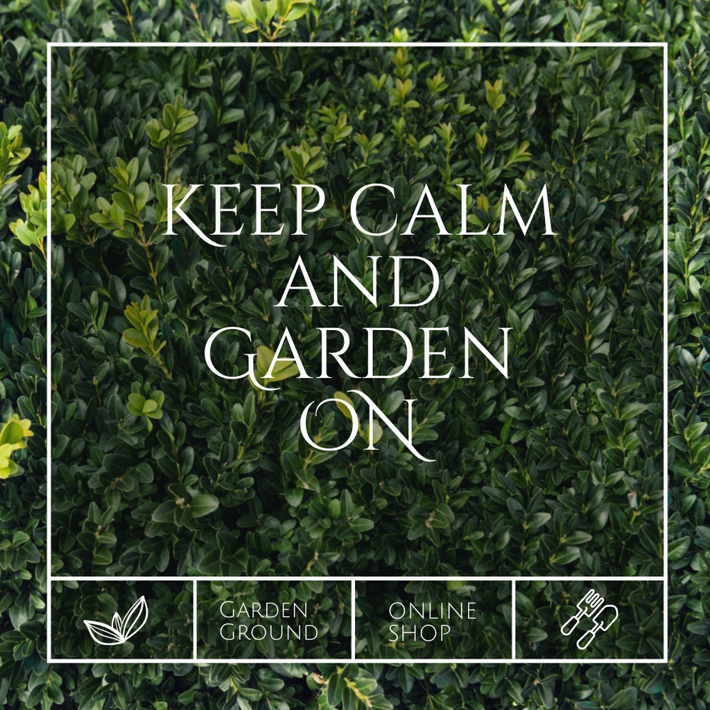 Cute Phrase about Garden Instagram Šablona návrhu