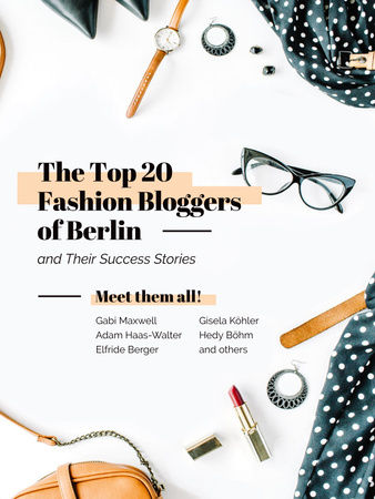 Platilla de diseño Fashion Blogs promotion with Stylish outfit Poster US