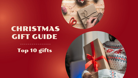 Top Christmas Gifts Youtube Thumbnail Design Template