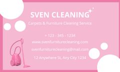 Cleaning Services Ad with Vacuum Cleaner on Pink