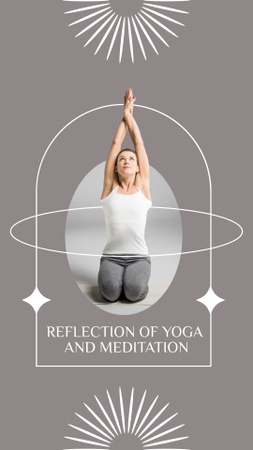 Woman Practicing Yoga Instagram Story tervezősablon