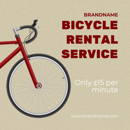 Designvorlage Bicycle Rental Service für Instagram