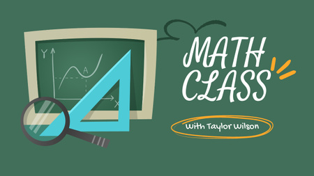 Designvorlage Mathe-Klasse mit Ausrüstung für Youtube Thumbnail