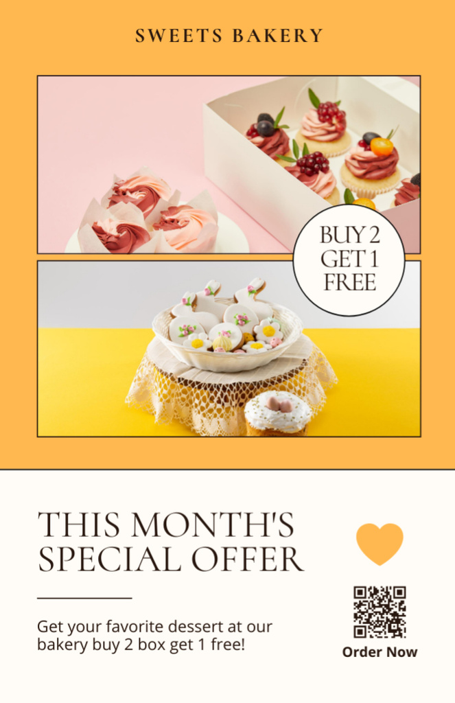 Special Offer of Pastry Recipe Cardデザインテンプレート