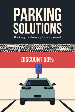 Platilla de diseño Discount on Parking Lot for Cars Pinterest