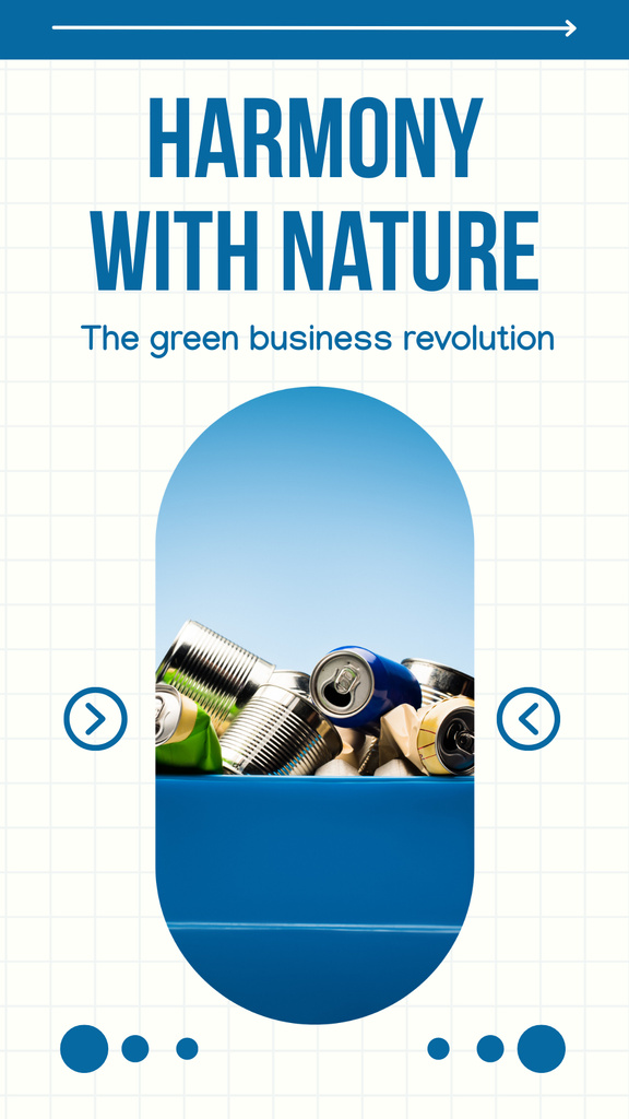 Ontwerpsjabloon van Mobile Presentation van Business Revolution for Harmony with Nature