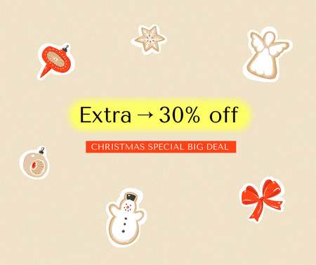 Christmas Special Discount Offer Facebook Design Template