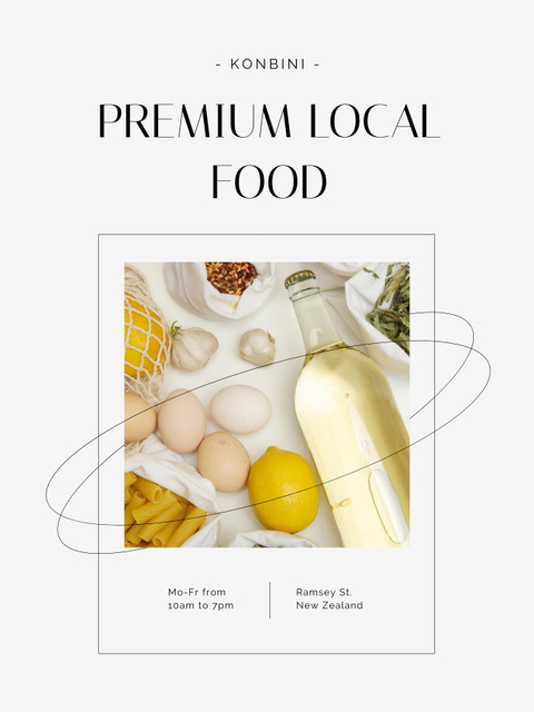 Grocery Store Ad Poster US Design Template