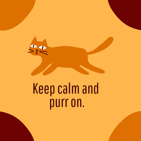 Platilla de diseño Inspirational and Motivational Phrase with Cat Instagram