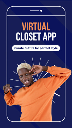 Platilla de diseño Style Creating In Mobile App Offer Instagram Video Story