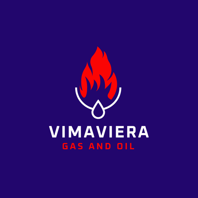 Gas and Oil Emblem Logo Design Template