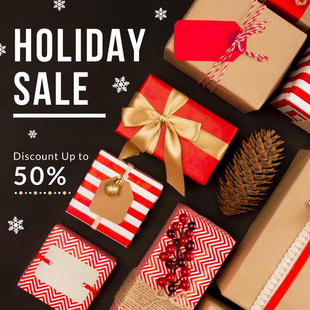 Holiday Sale Announcement Instagram Design Template
