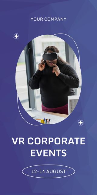 Virtual Corporate Events Ad Graphicデザインテンプレート