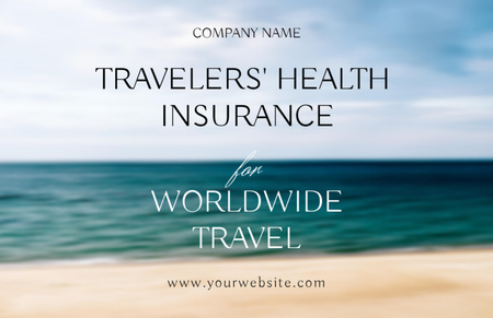 Insurance Company Advertising with Beach Flyer 5.5x8.5in Horizontal Design Template