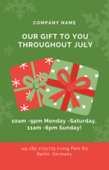 Unforgettable Christmas In July Greeting With Presents