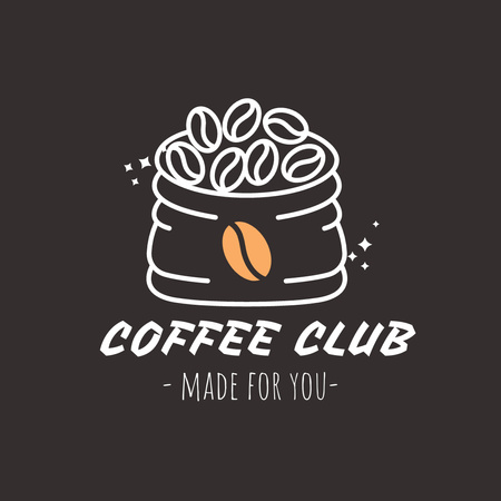 Kiváló Coffee Club Logo tervezősablon