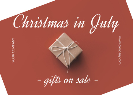 Platilla de diseño Cheerful Christmas in July Sale And Clearance Postcard 5x7in